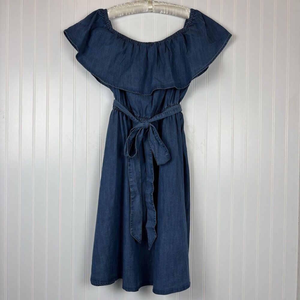 Chambray Blue Denim Dress Size 18/20 Country Western Cowgirl Rodeo Capsule NWT